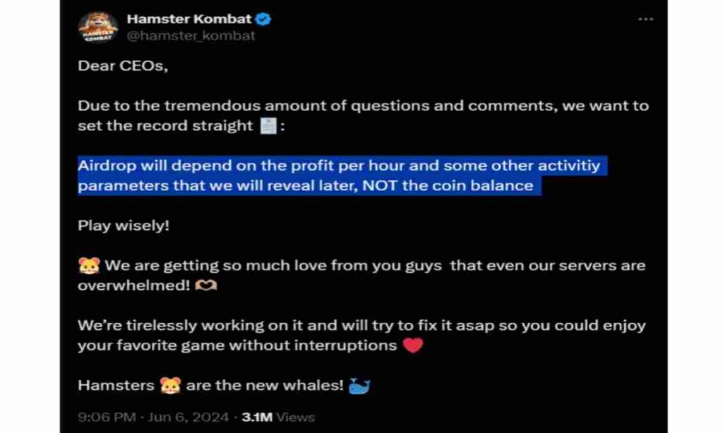 Hamster Kombat’s $HMSTR Airdrop: Check possible conversion rate