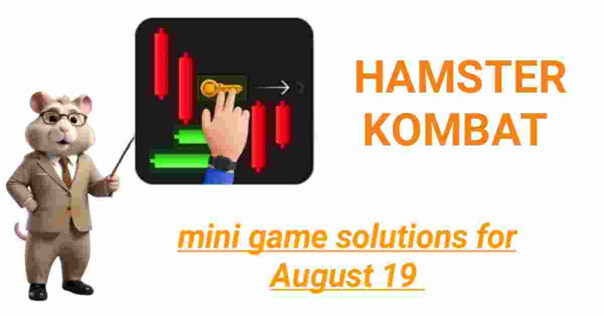 Hamster Kombat daily mini game solutions for August 19