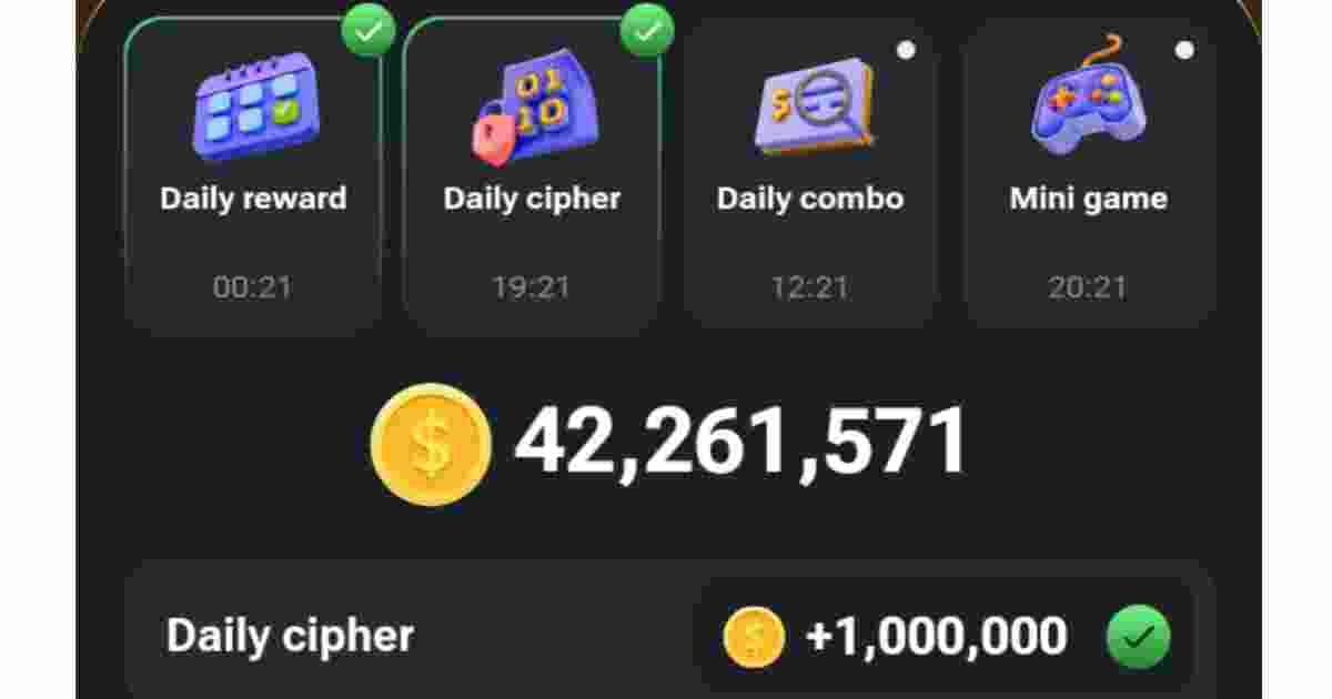 Hamster Kombat Daily Cipher Code for Earning 1M Coins, August 20
