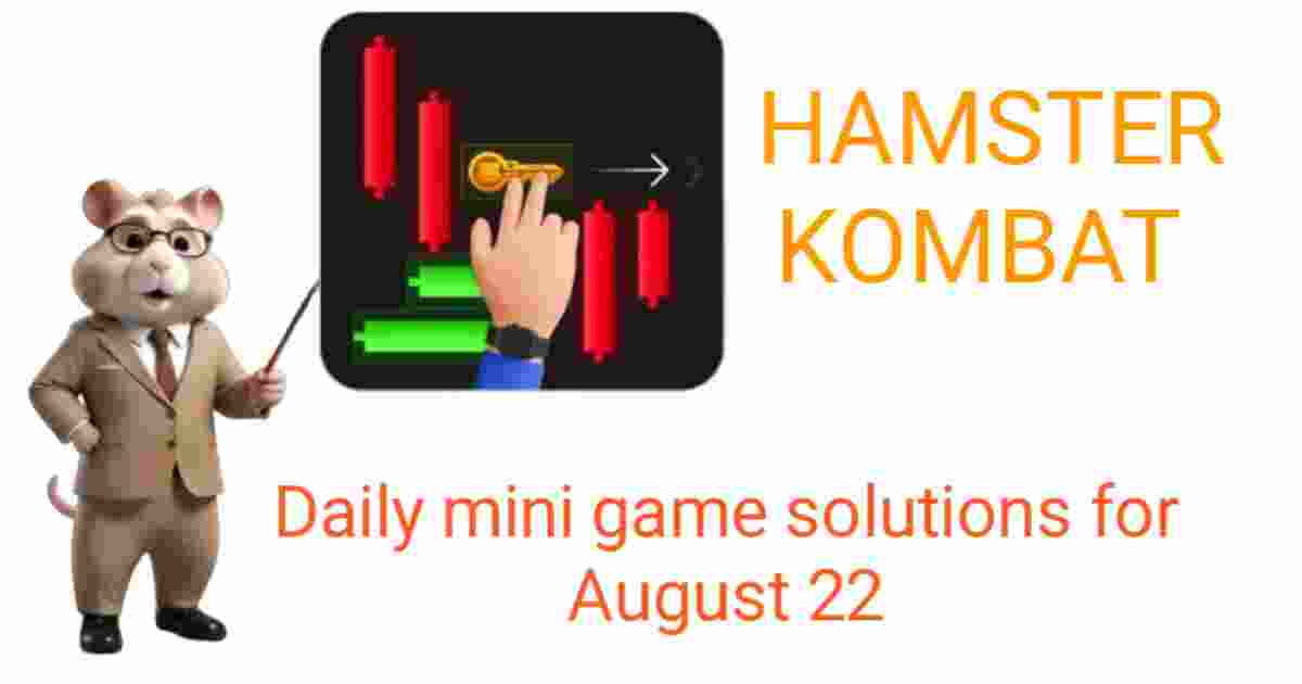Hamster Kombat daily mini game solutions for August 22