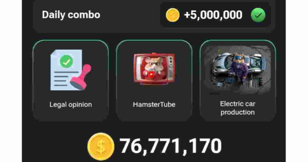 Hamster Kombat Daily Combo Cards for August 26, 202