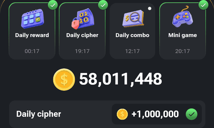 Hamster Kombat daily cipher code for August 23