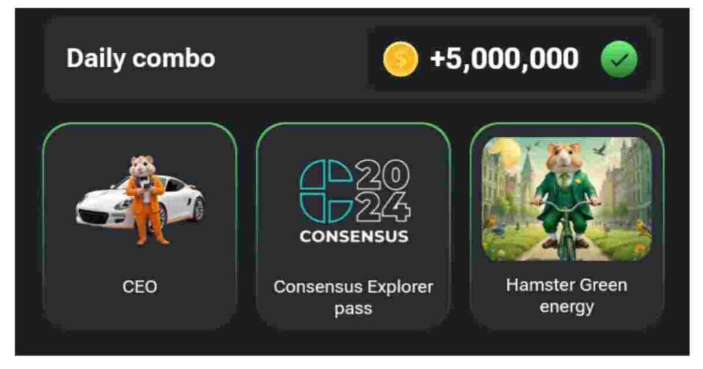 Hamster Kombat daily combo cards for 15-16 September