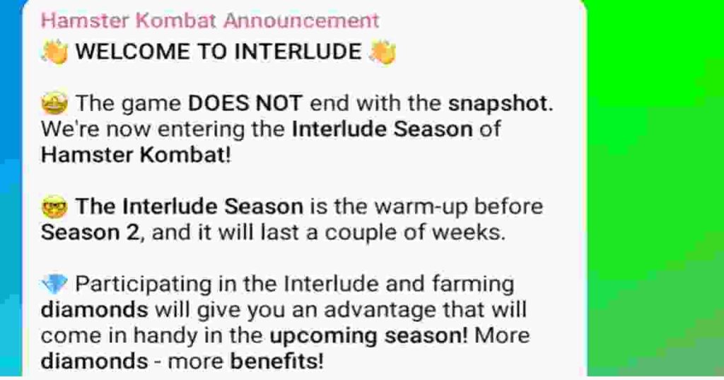 Hamster Kombat Unveils Interlude Season Before HMSTR Airdrop